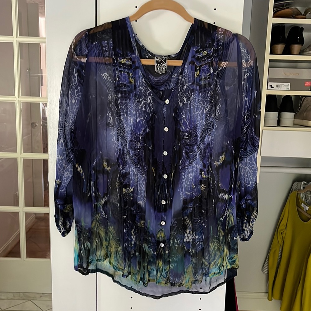 Sheer layering top